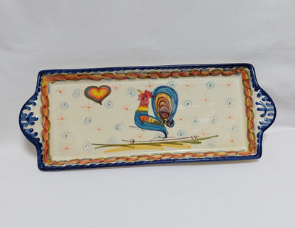 Portuguese Ceramic Tray | Cake ceramic tray| Serving Tray | Rectangular Tray | Portuguese Dinnerware |