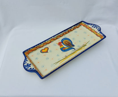 Portuguese Ceramic Tray | Cake ceramic tray| Serving Tray | Rectangular Tray | Portuguese Dinnerware |