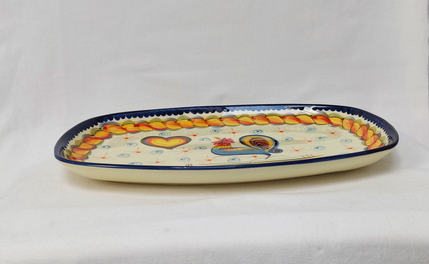 Portuguese Ceramic Tray, Typical portuguese ceramic, Serving tray, Serving plate, Ceramic tray hand painted in Portugal