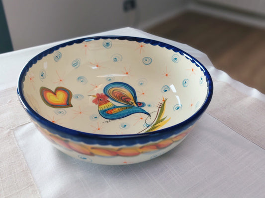 Large salad bowl, Ceramic Salad bowl, Hand painted Portuguese Ceramic salad bowl, Large soup serving bowl, Large serving bowls