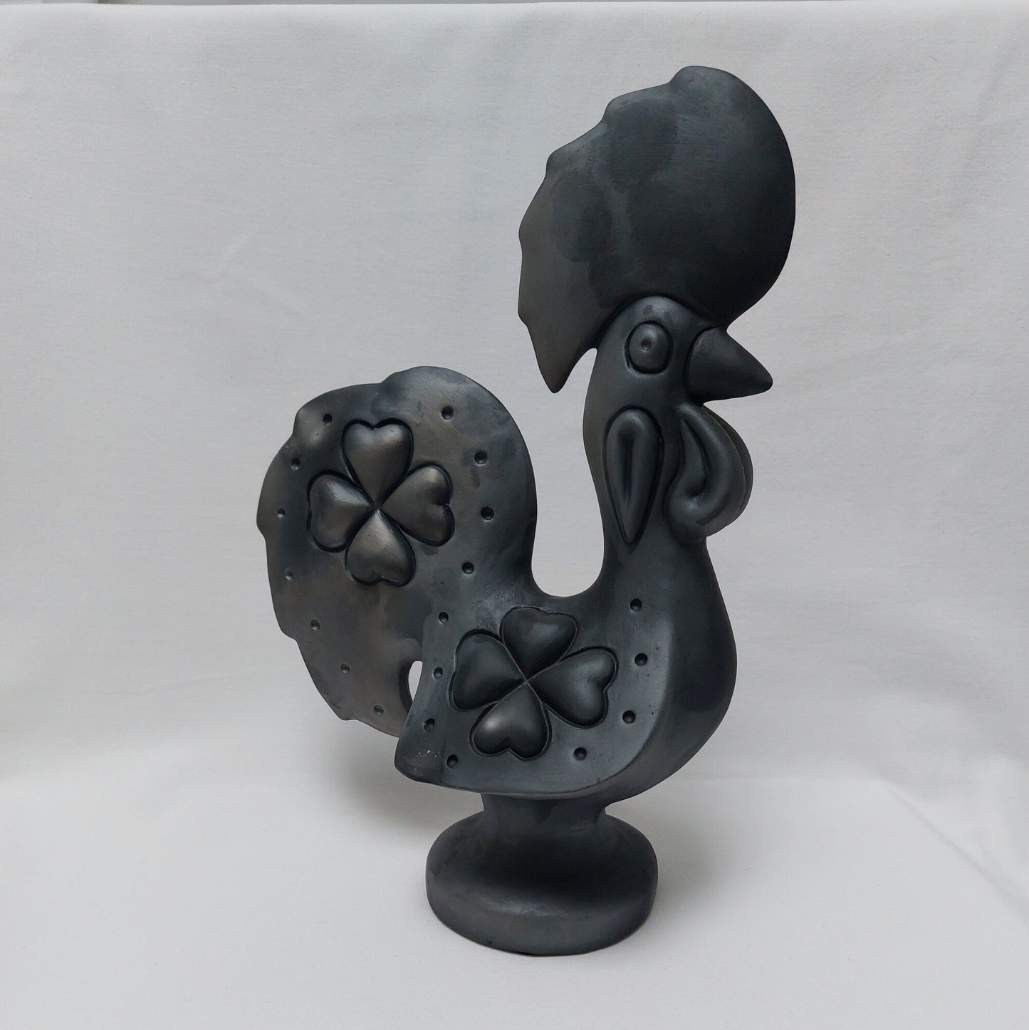 Portuguese Rooster | Black Barcelos Rooster | Hand Painted Ceramic Rooster | Singular Gift for Christmas |Portuguese good luck rooster