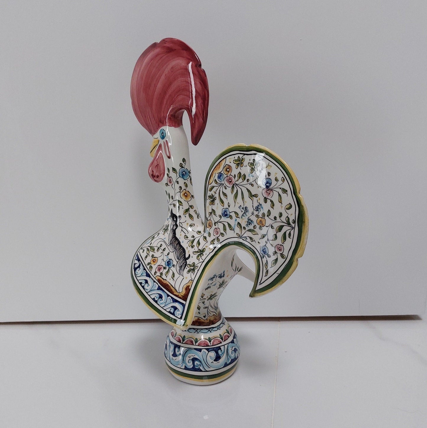 XL Portuguese Rooster | Barcelos Rooster | Hand Painted Ceramic Rooster | Singular Gift | Rustic Rooster | Multicolor Portuguese Rooster