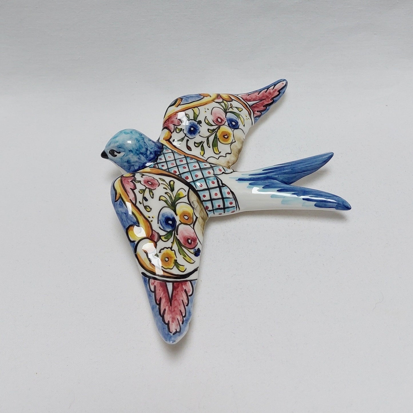 Ceramic swallow, Portuguese ceramic swallow, Portuguese ceramics, Ceramic Wall Decor , Hand painted ceramic swallows,