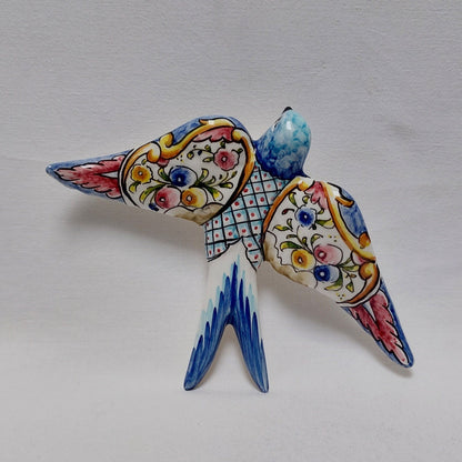 Ceramic swallow, Portuguese ceramic swallow, Portuguese ceramics, Ceramic Wall Decor , Hand painted ceramic swallows,