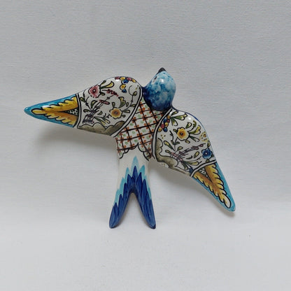 Ceramic swallow, Portuguese ceramic swallow, Portuguese ceramics, Ceramic Wall Decor , Hand painted ceramic swallows,