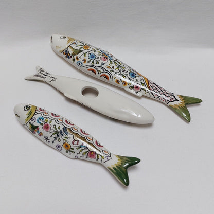 Ceramic sardines Set of 3, Portuguese sardines, sardines, sardines wall decoration, traditional ceramic, Portuguese ceramic