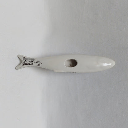 Hand Painted Ceramic Swallow and Sardine Set, Portuguese Wall Decor