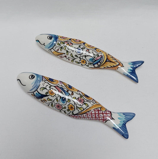 Ceramic sardines Set of 2, Portuguese sardines, sardines, sardines wall decoration, traditional ceramic, Portuguese ceramic