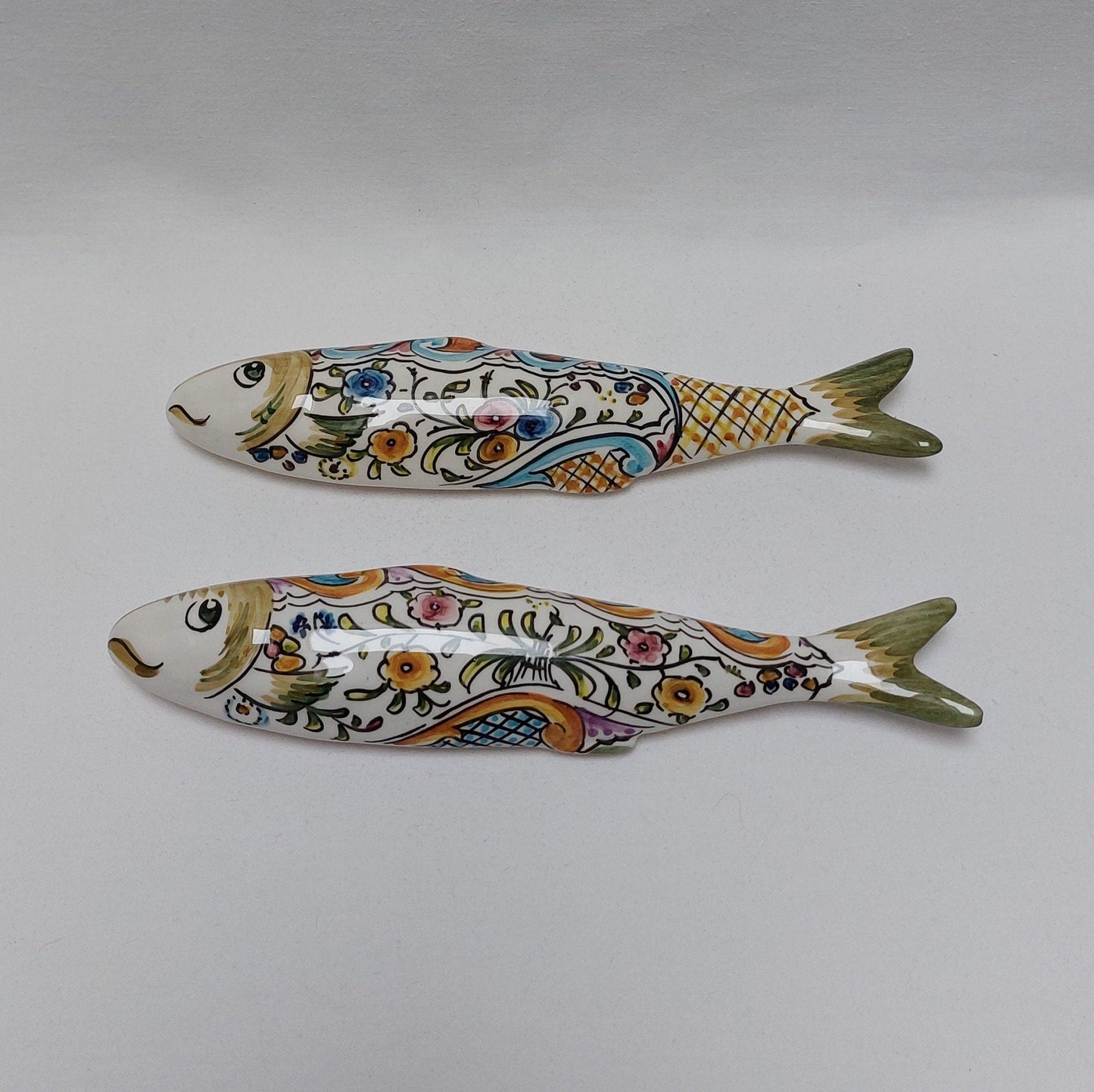 Ceramic sardines Set of 2, Portuguese sardines, sardines, sardines wall decoration, traditional ceramic, Portuguese ceramic