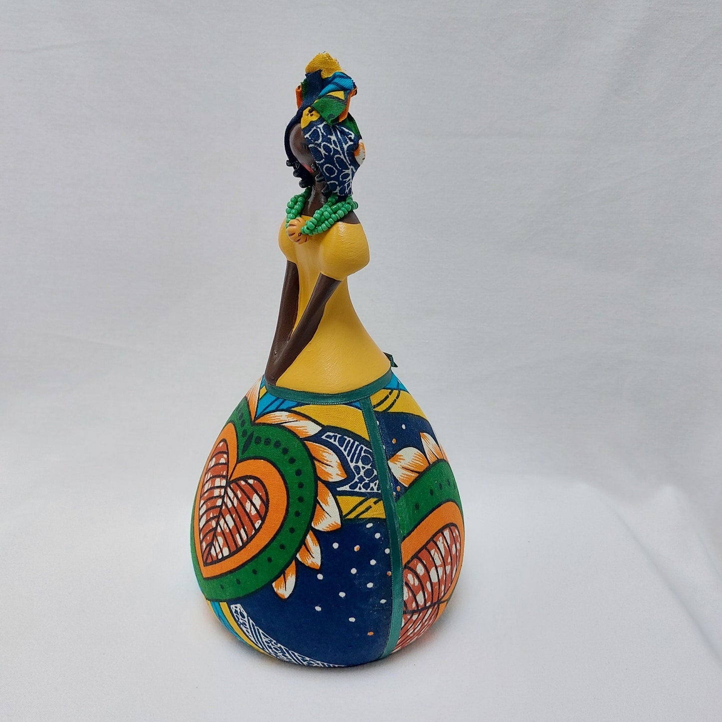 African Ethnic Figurine, Decorative Ceramic figurine, Christmas Gift, Decorative Ceramic doll, Typical Portuguese decorative Pottery