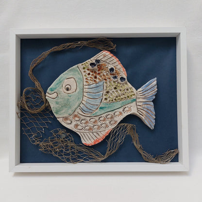 Fish Sea Wall Art| Ceramic Fish Wall Decoration| Fish Sculpture| Bottom of the Sea Wall Decoration|Sea Sculpture Relieve|Ocean Wall art