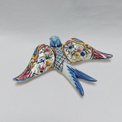 Ceramic swallow, Portuguese ceramic swallow, Portuguese ceramics, Ceramic Wall Decor , Hand painted ceramic swallows,