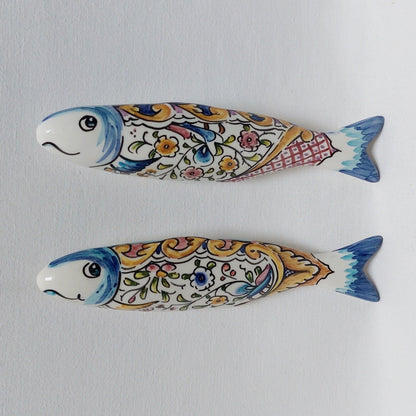 Ceramic sardines Set of 2, Portuguese sardines, sardines, sardines wall decoration, traditional ceramic, Portuguese ceramic