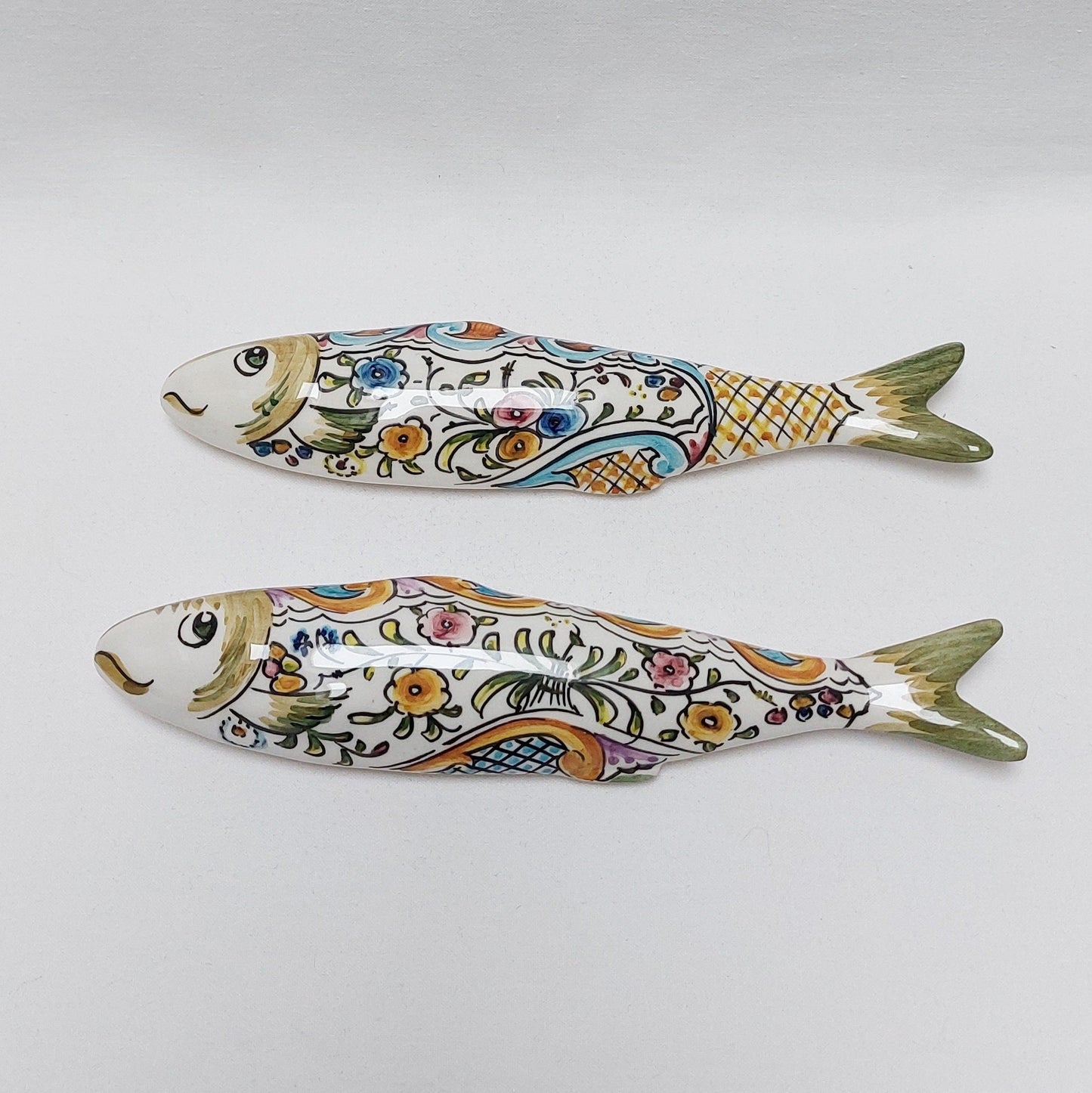 Ceramic sardines Set of 2, Portuguese sardines, sardines, sardines wall decoration, traditional ceramic, Portuguese ceramic