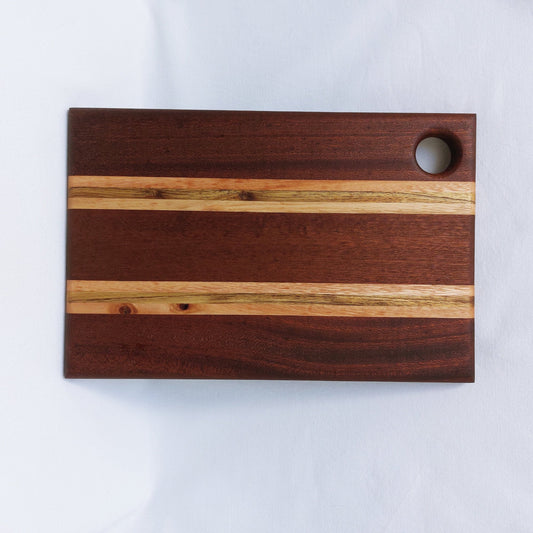 Handmade Wooden Cutting Board, Solid Wood Trivet (27x18cm)