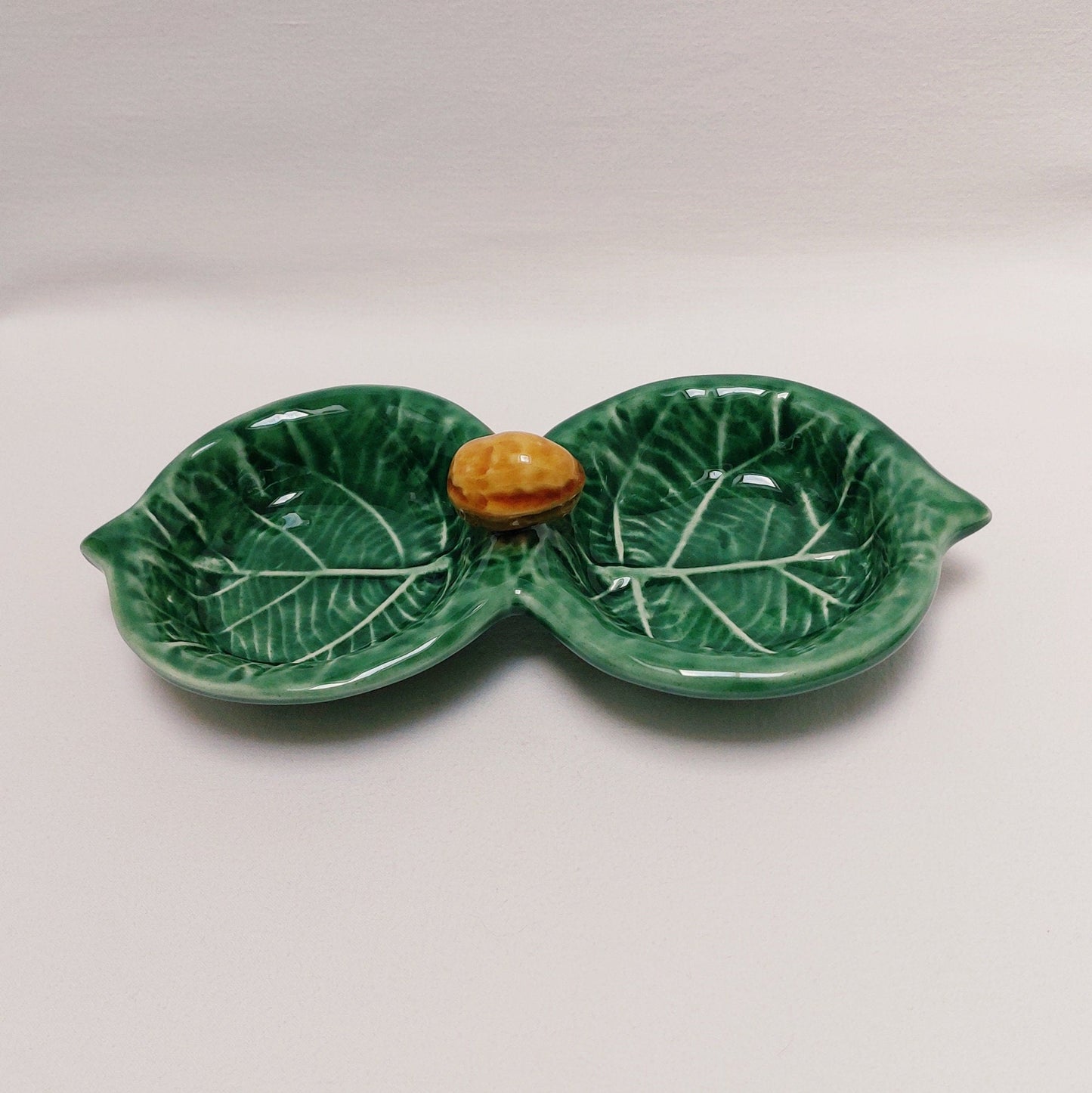 Appetizer ceramic cabbage plate, Portuguese Ceramic Appetizer Plate cabbage, Appetizer tray Ceramic Cabbage leaf design