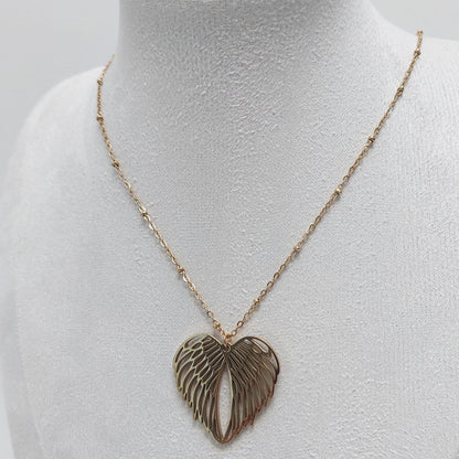 Gold plated steel necklace| Stainless steel heart necklace| Mother's Day gift| Valentine's Day gifts| Gifts for them| Bridal shower gifts