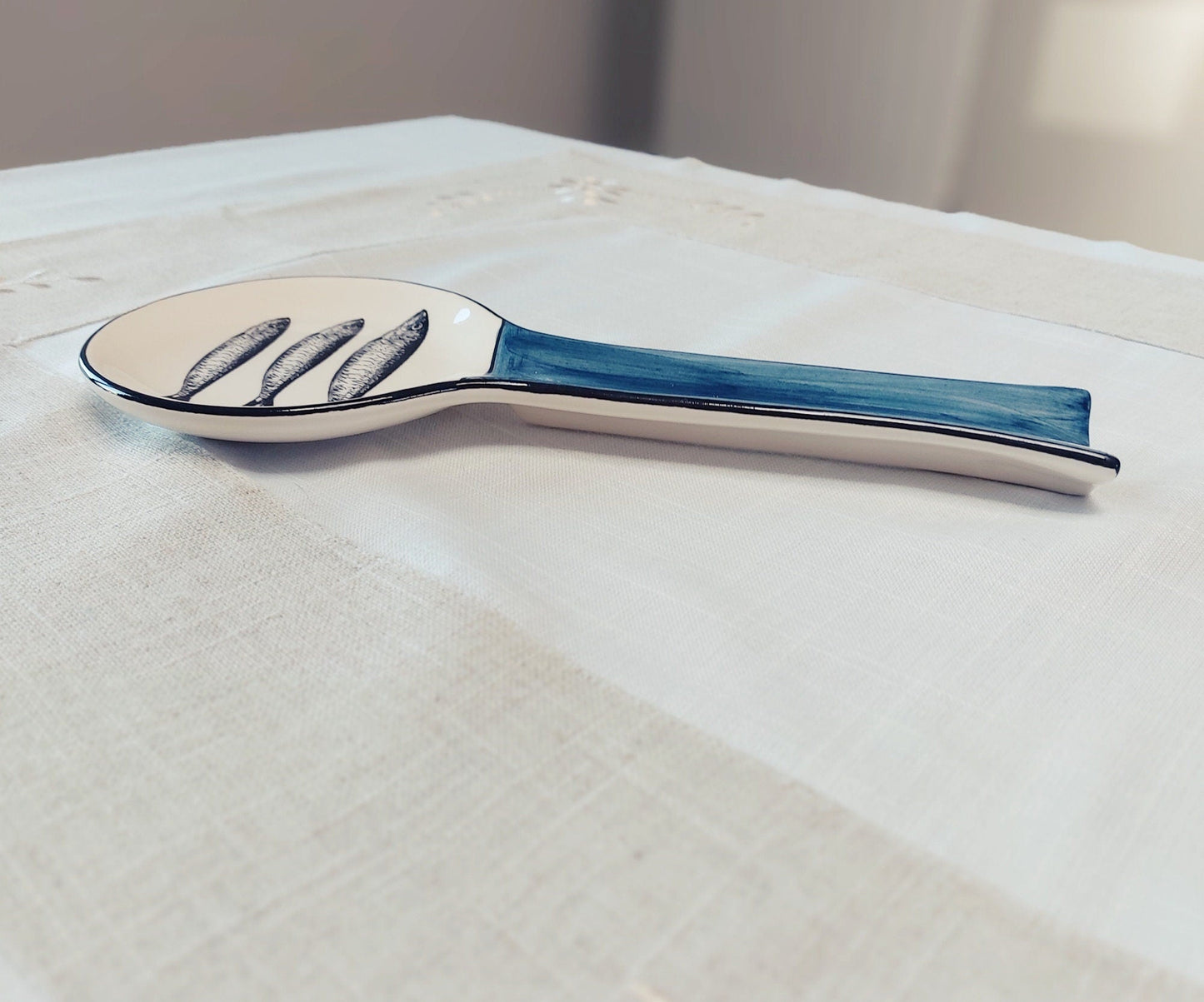 Ceramic Spoon Rest| Portuguese Sardines Decorative Ceramic| Traditional portuguese ceramic| Gifts for chefs