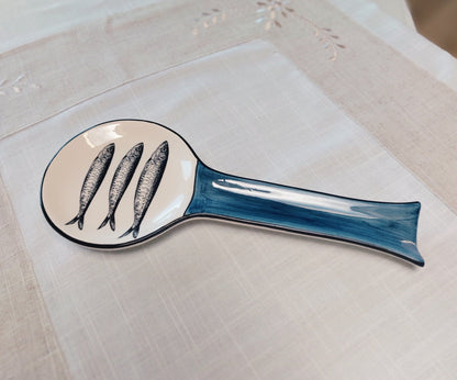 Ceramic Spoon Rest| Portuguese Sardines Decorative Ceramic| Traditional portuguese ceramic| Gifts for chefs