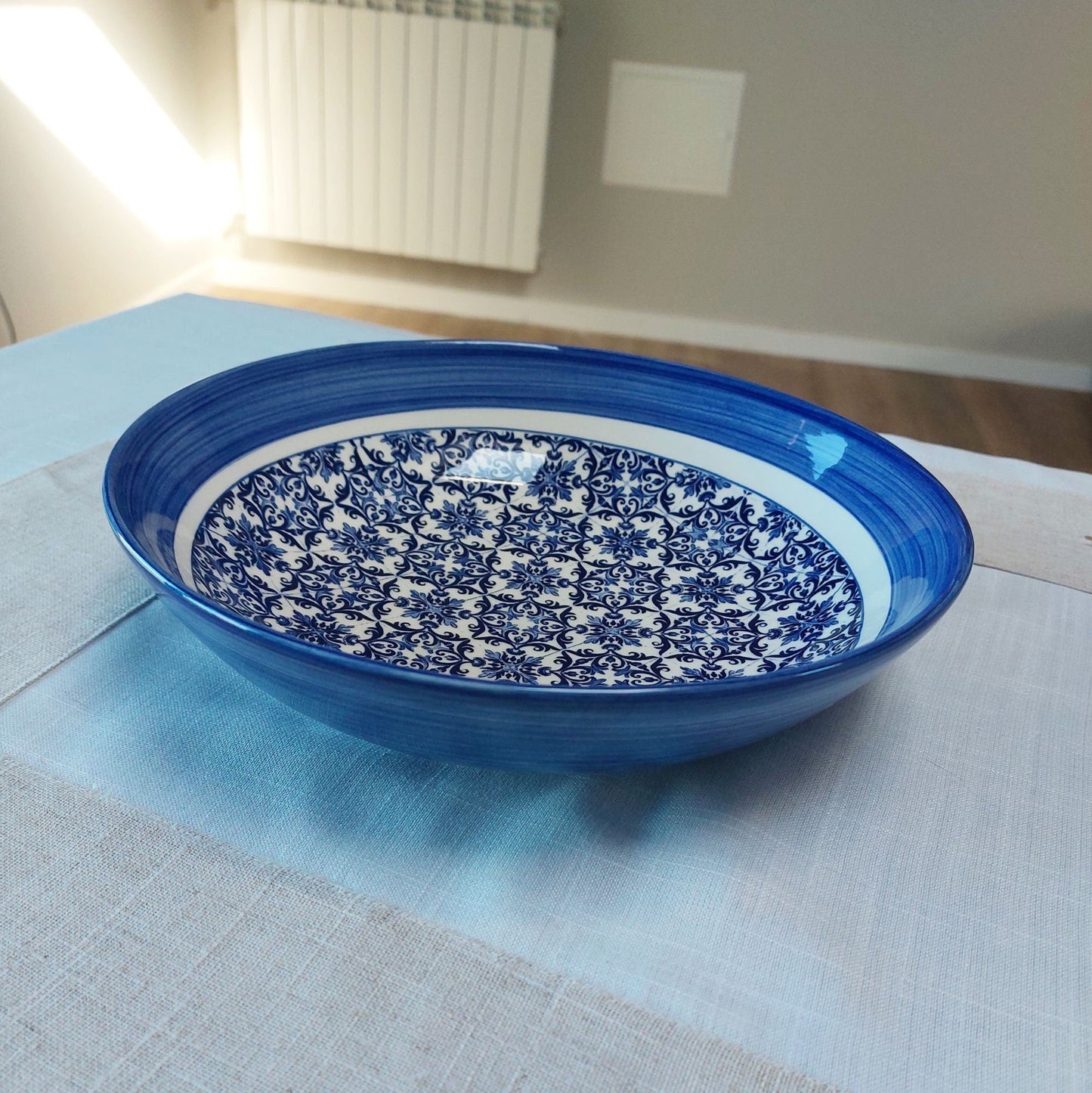 Portugues Ceramic Tile Salad bowl, Ceramic plates, Serving plate, Large ceramic salad bowl,