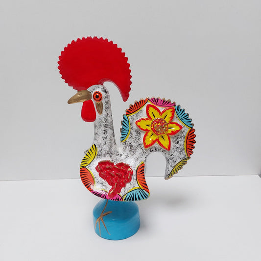 Portuguese Rooster | Barcelos Rooster | Hand Painted Ceramic Rooster | Singular Christmas Gift|Multicolor Portuguese Rooster|Unique piece