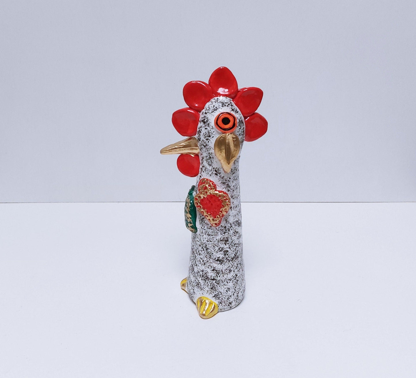 Portuguese Rooster | Barcelos Rooster | Hand Painted Ceramic Rooster | Singular Christmas Gift|Multicolor Portuguese Rooster|Unique piece