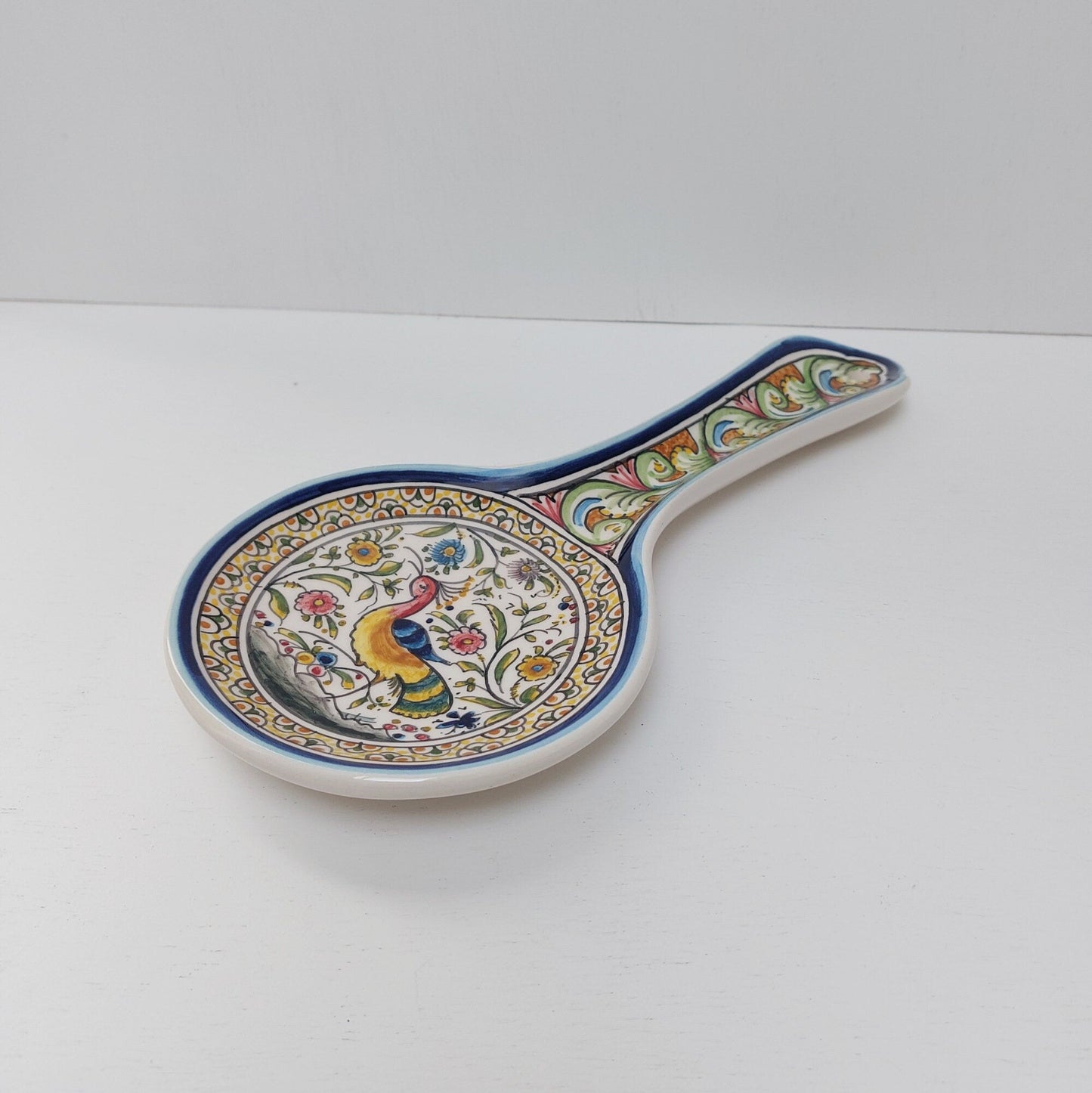 Ceramic Spoon Rest hand painted| Traditional portuguese ceramic of Coimbra| Hand painted ceramic| Portuguese ceramic| Gifts for chefs