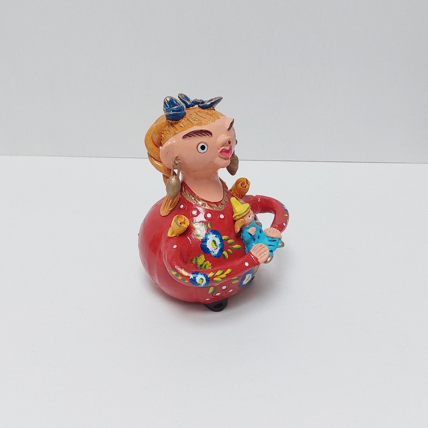 Traditional Portuguese Figurine, Original Christmas Gift, Figurado de Barcelos, Decorative Clay Doll, Portuguese Pottery| Unique piece