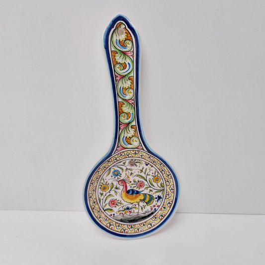 Ceramic Spoon Rest hand painted| Traditional portuguese ceramic of Coimbra| Hand painted ceramic| Portuguese ceramic| Gifts for chefs