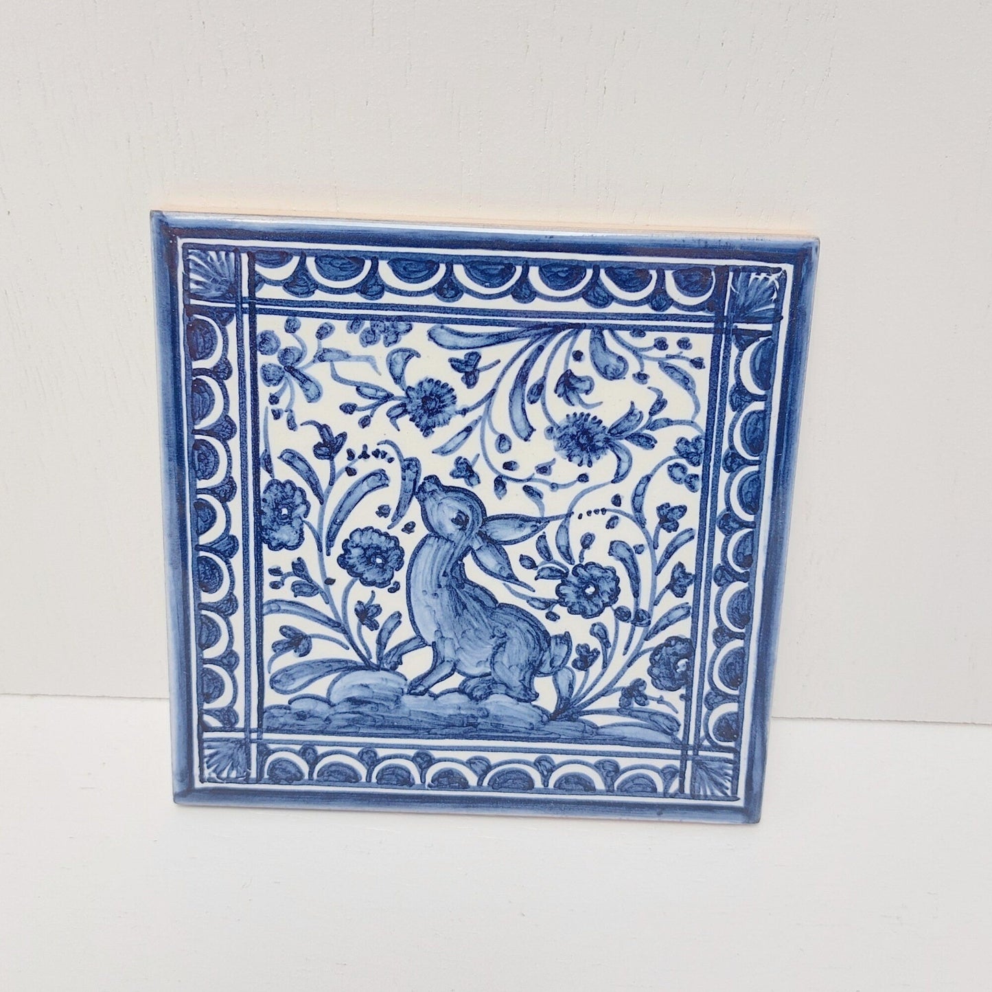 Small Hand painted portuguese tile, Decorative Tile, Portuguese Ceramic Tile, Portuguese Tile, Portuguese Traditional Tile