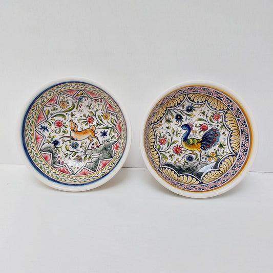 Set x2 bowls Portuguese Ceramic Tiles appetizer, Ceramic of Portuguese Tiles. Hand Painted Bowls, Ceramic snack bowls, Portuguese Gift