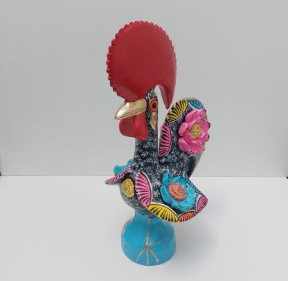 Portuguese Rooster | Barcelos Rooster | Hand Painted Ceramic Rooster | Singular Christmas Gift|Multicolor Portuguese Rooster|Unique piece