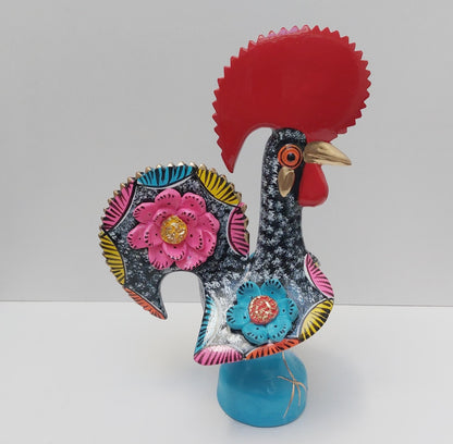 Portuguese Rooster | Barcelos Rooster | Hand Painted Ceramic Rooster | Singular Christmas Gift|Multicolor Portuguese Rooster|Unique piece