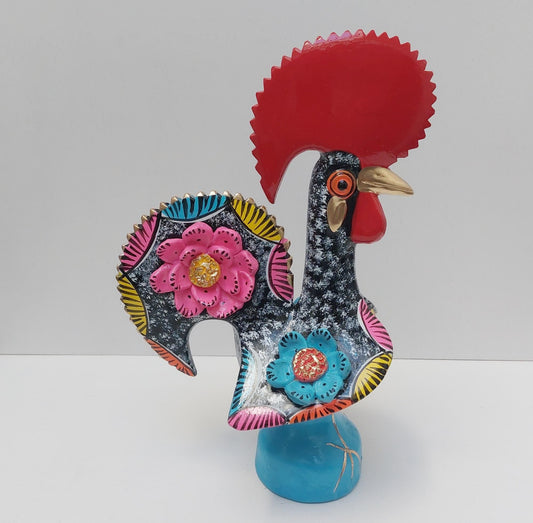 Portuguese Rooster | Barcelos Rooster | Hand Painted Ceramic Rooster | Singular Christmas Gift|Multicolor Portuguese Rooster|Unique piece