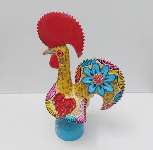 Portuguese Rooster | Barcelos Rooster | Hand Painted Ceramic Rooster | Singular Christmas Gift|Multicolor Portuguese Rooster|Unique piece