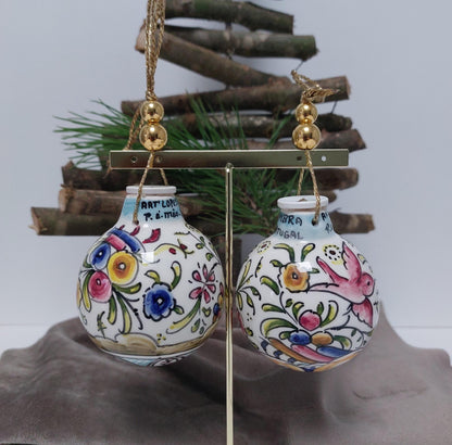 2x Ceramic Christmas Balls