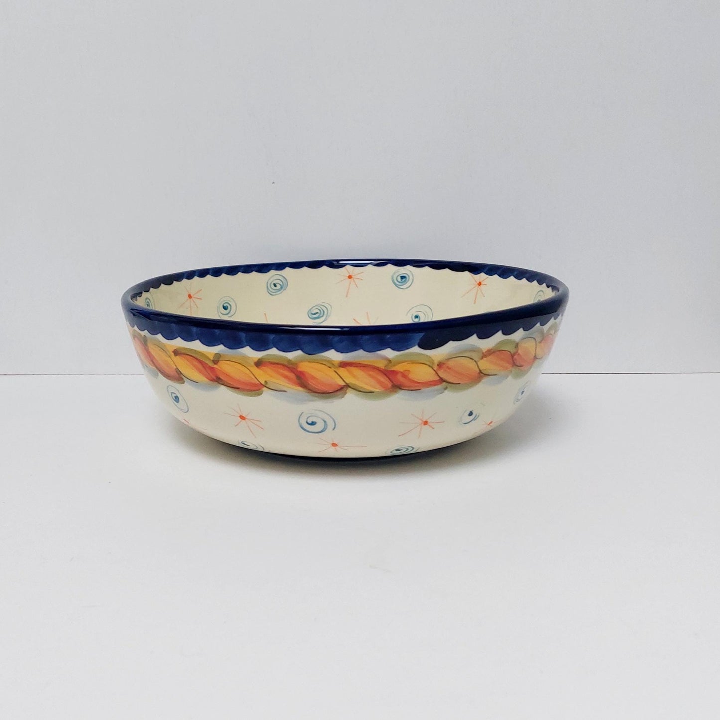 Hand-Painted Ceramic Salad Bowl, Portuguese Rooster Design