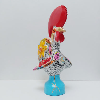 Hand-Painted Barcelos Rooster, Portuguese Ceramic Folk Art