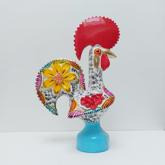 Hand-Painted Barcelos Rooster, Portuguese Ceramic Folk Art