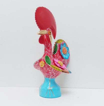 Hand-Painted Ceramic Barcelos Rooster, Portuguese Folk Art