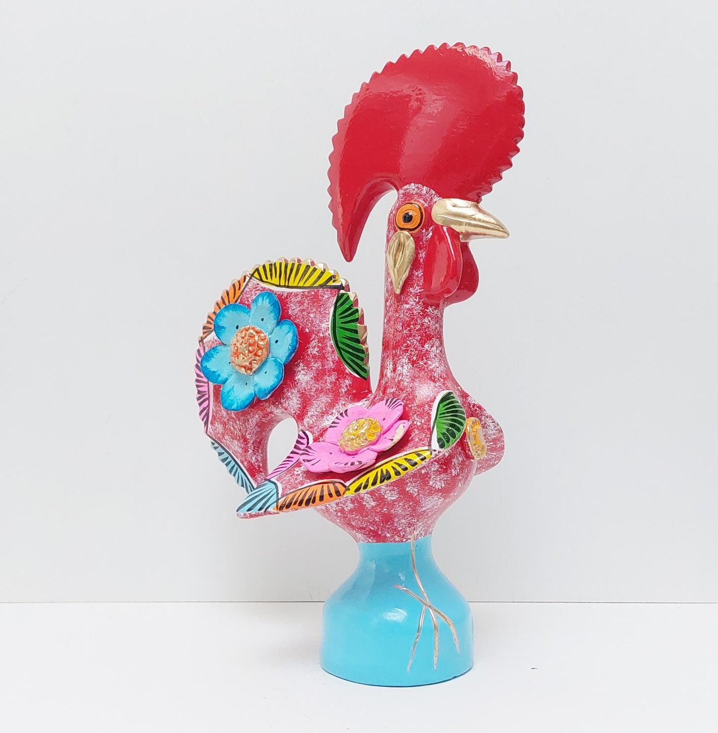 Hand-Painted Ceramic Barcelos Rooster, Portuguese Folk Art