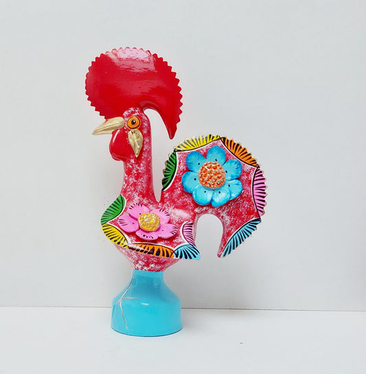 Hand-Painted Ceramic Barcelos Rooster, Portuguese Folk Art