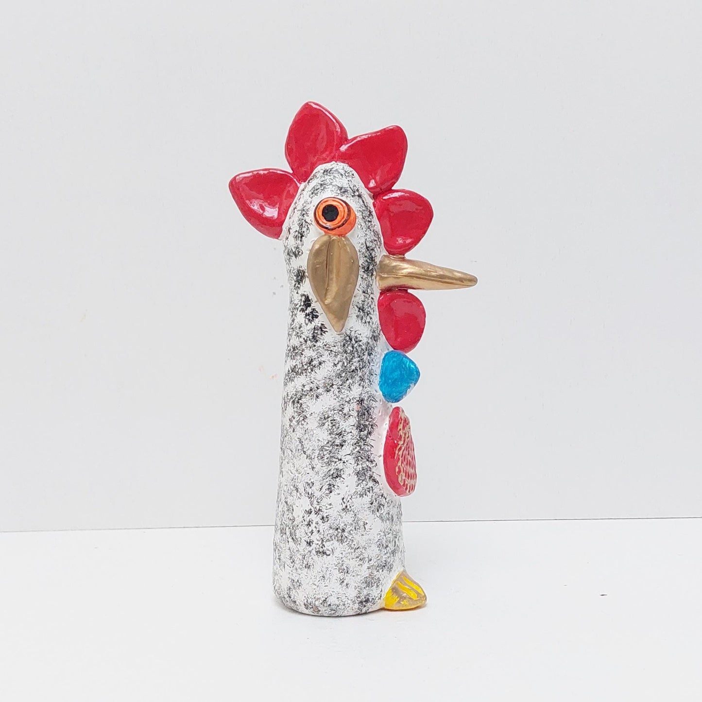 Hand Painted Ceramic Barcelos Rooster - Portuguese Folk Art Decor