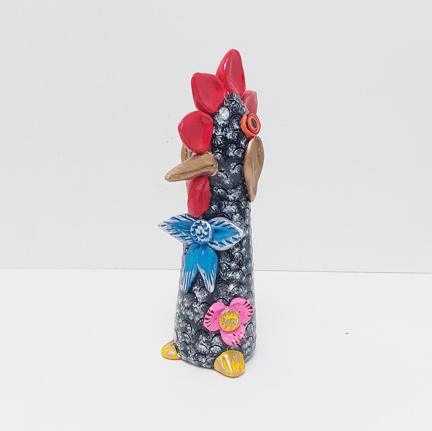 Hand Painted Ceramic Barcelos Rooster, Portuguese Folk Art Decor