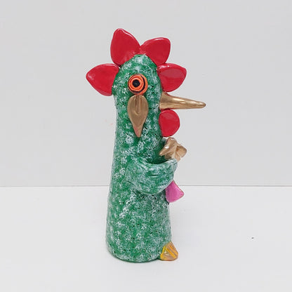 Hand Painted Ceramic Barcelos Rooster, Portuguese Folk Art