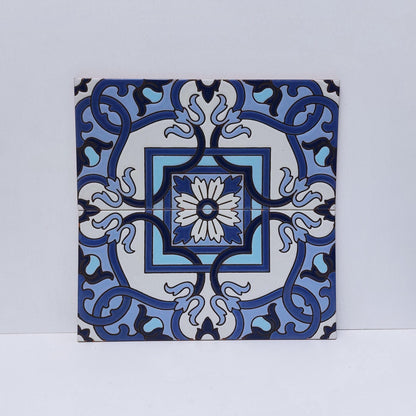 Hand-Painted Ceramic Tile Mural, Decorative Wall Art (11" x 11")