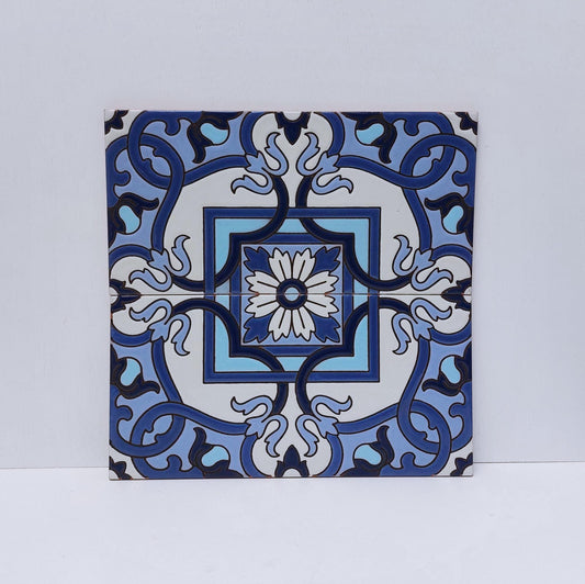 Hand-Painted Ceramic Tile Mural, Decorative Wall Art (11" x 11")