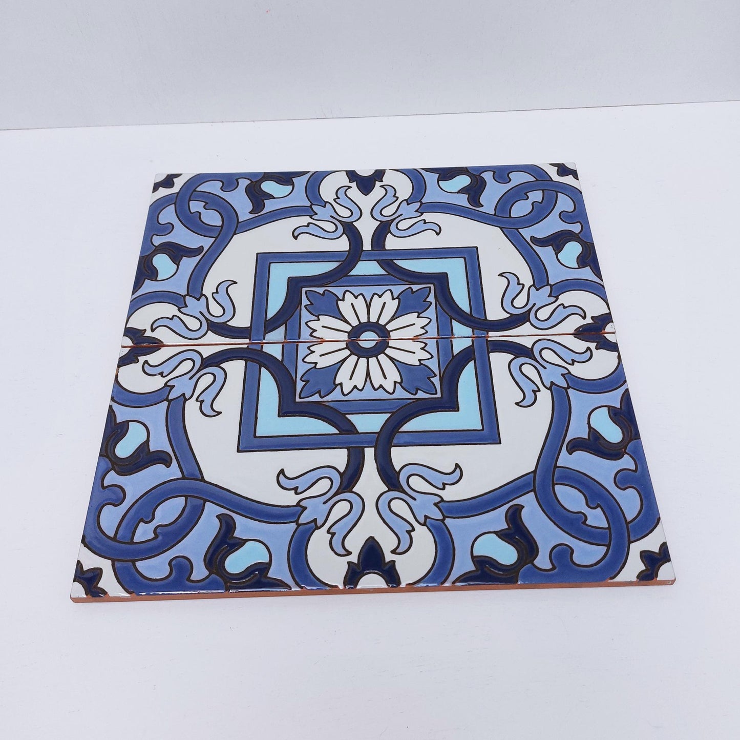 Hand-Painted Ceramic Tile Mural, Decorative Wall Art (11" x 11")