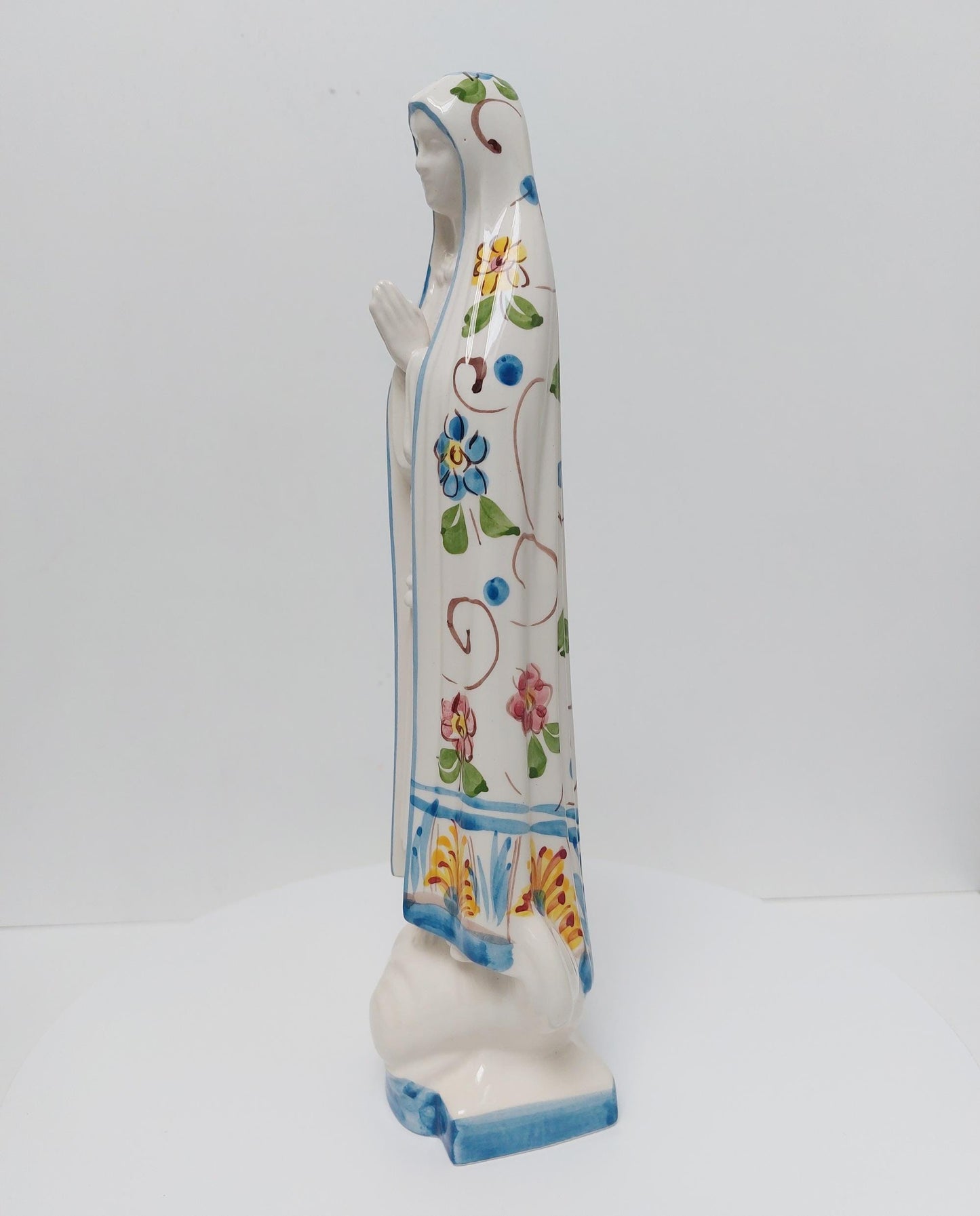 Hand Painted Our Lady Fatima Statue, Portuguese Catholic Gift