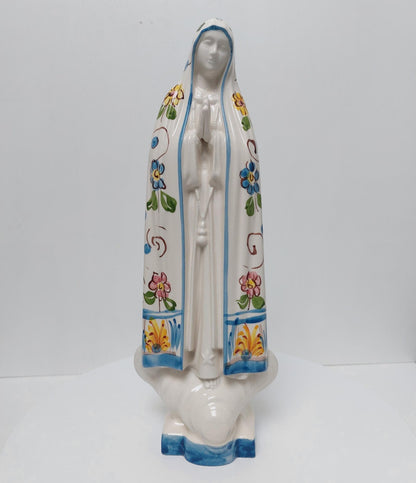Hand Painted Our Lady Fatima Statue, Portuguese Catholic Gift
